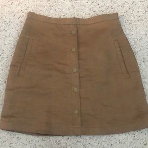 H&M faux suede high waisted mini skirt